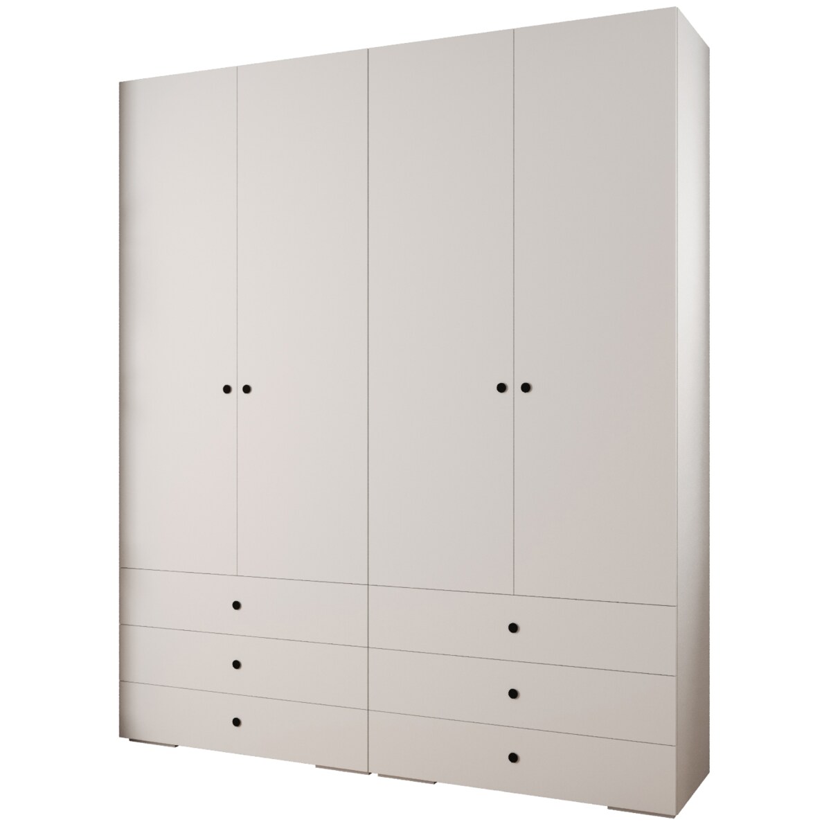 Garderoba wysoka do przedpokoju INOVA 2 Z16 biały+czarny