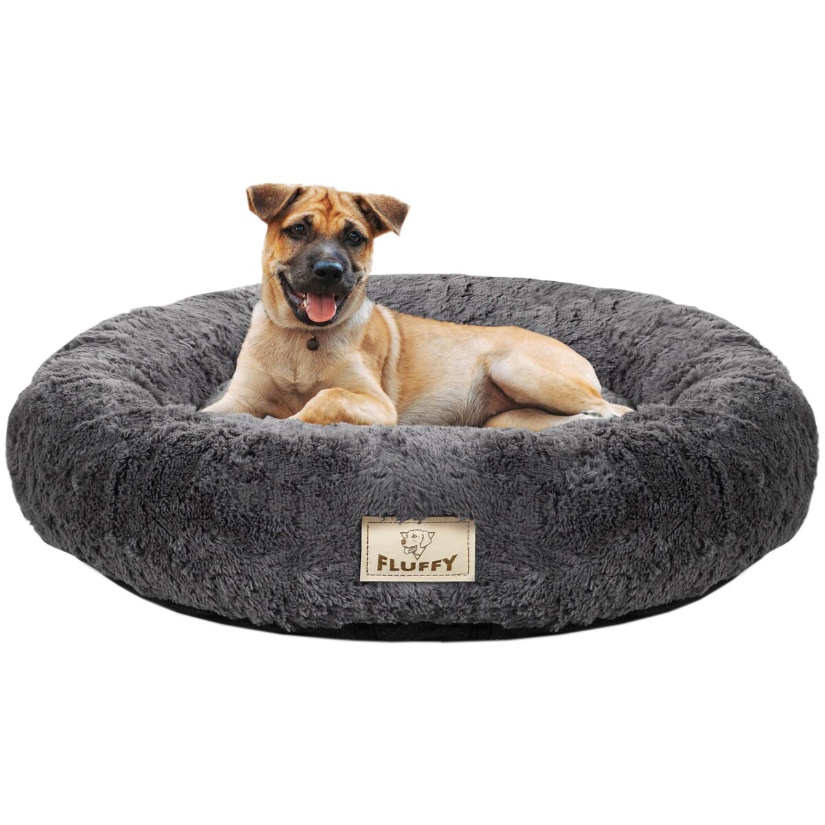 Legowiska Dla Psa Shaggy 120 Cm Rozbieralne Antypoślizgowe Ciemnoszare