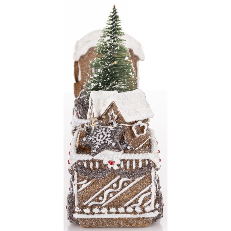 Dekoracja - pociąg piernikowy LED 19x45x10,5 cm TRENA