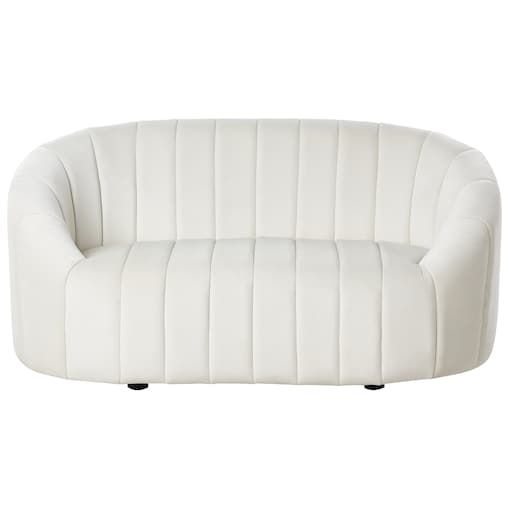 Sofa dla 2 osób MALUNG Welur Złamana biel