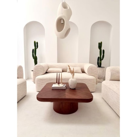 SOFA DWUOSOBOWA BELAGIO – KREMOWY MELANŻ Z BORDEM