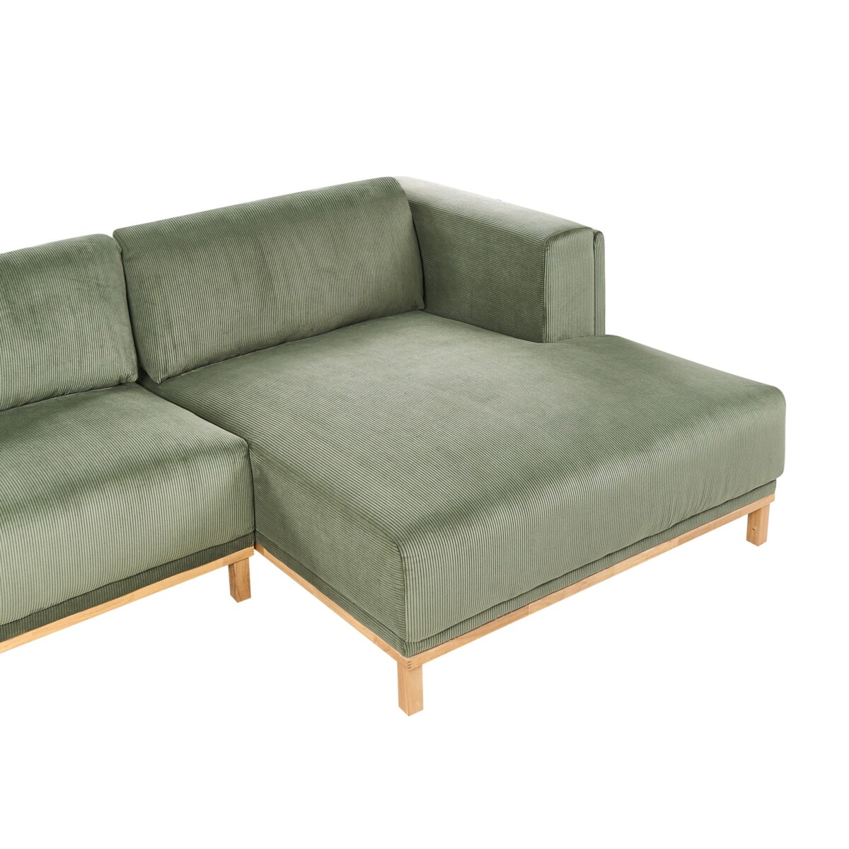 Narożnik dla 5 osób VENG Sztruks Zielony Lewostronny