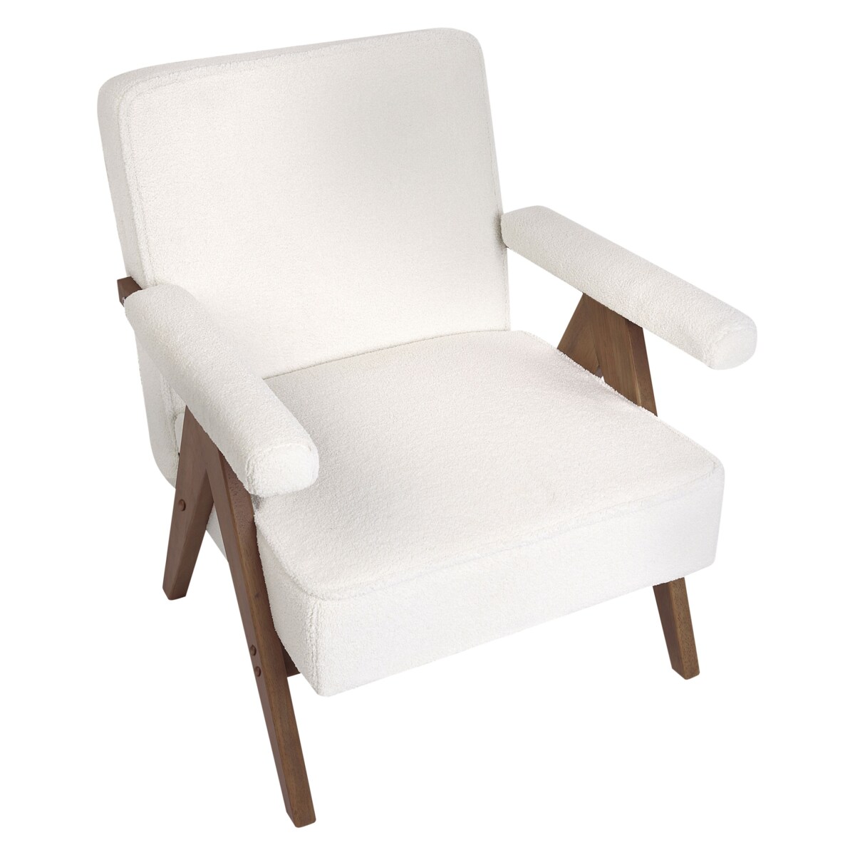 Fotel EVJE Boucle Złamana biel