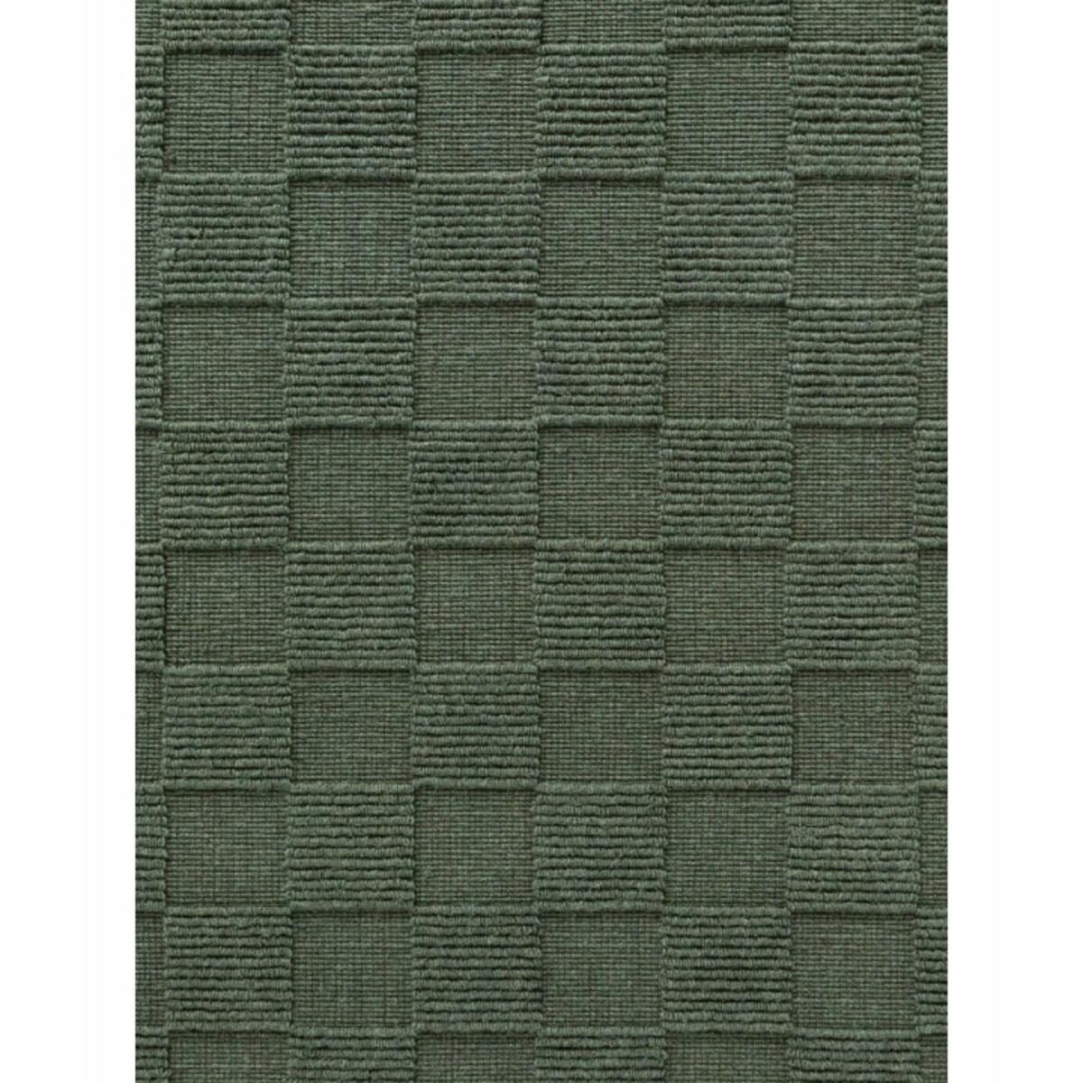 Chodnik wełniany 80x200cm, zielony ręcznie tkany, jednokolorowy
