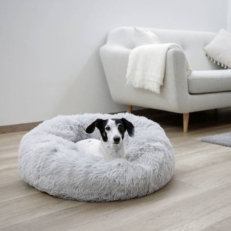 Kerbl Przytulne legowisko dla psa Fluffy, 18 cm, jasnoszare
