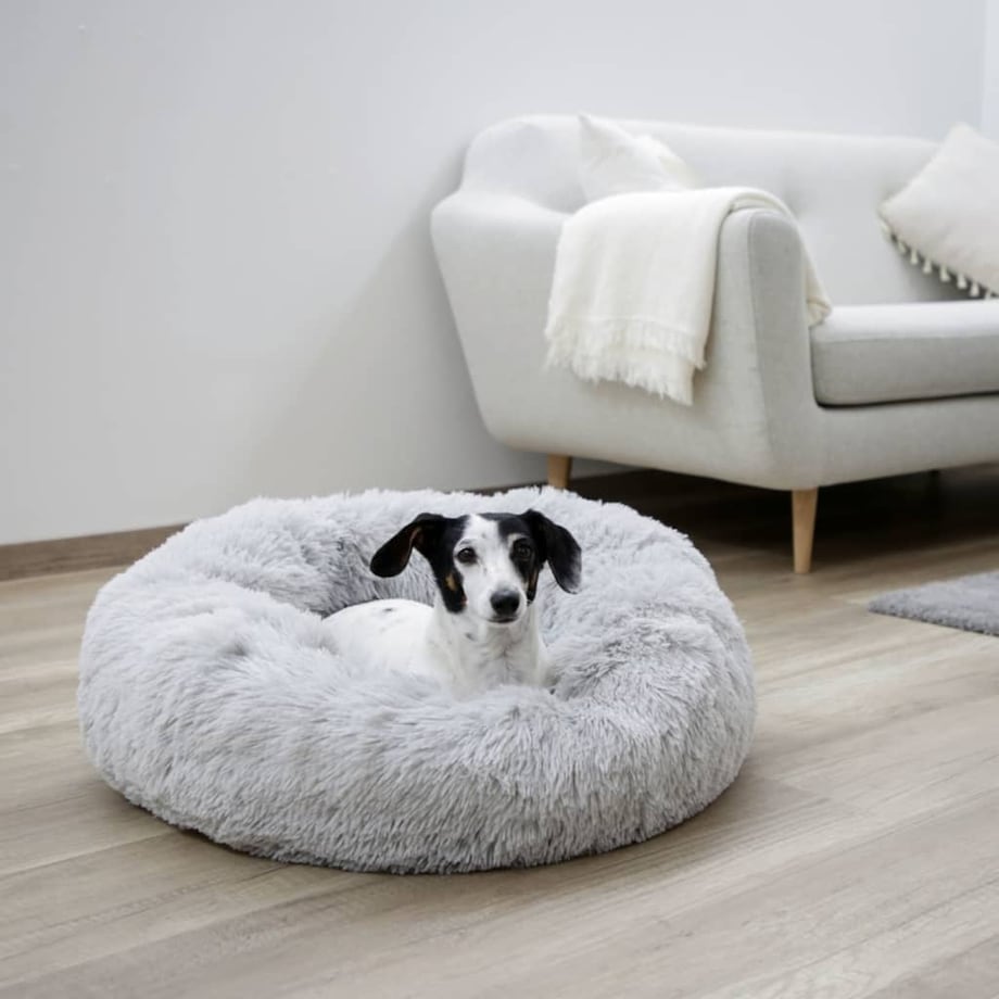 Kerbl Przytulne legowisko dla psa Fluffy, 18 cm, jasnoszare