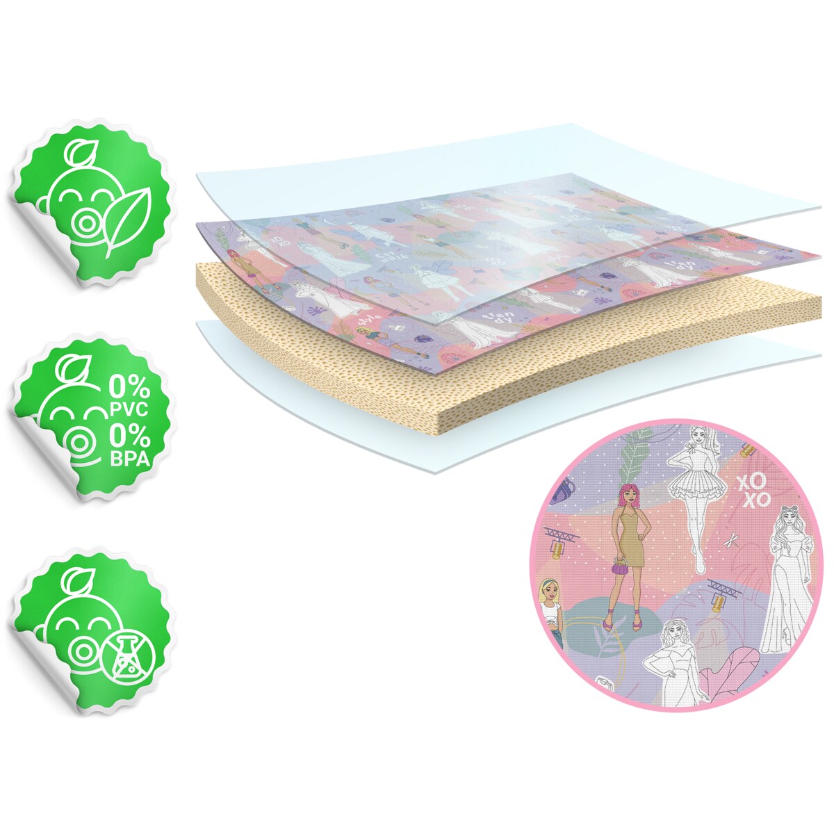 Mata edukacyjna piankowa dywan do malowania 92x120 cm zmywalna Ricokids