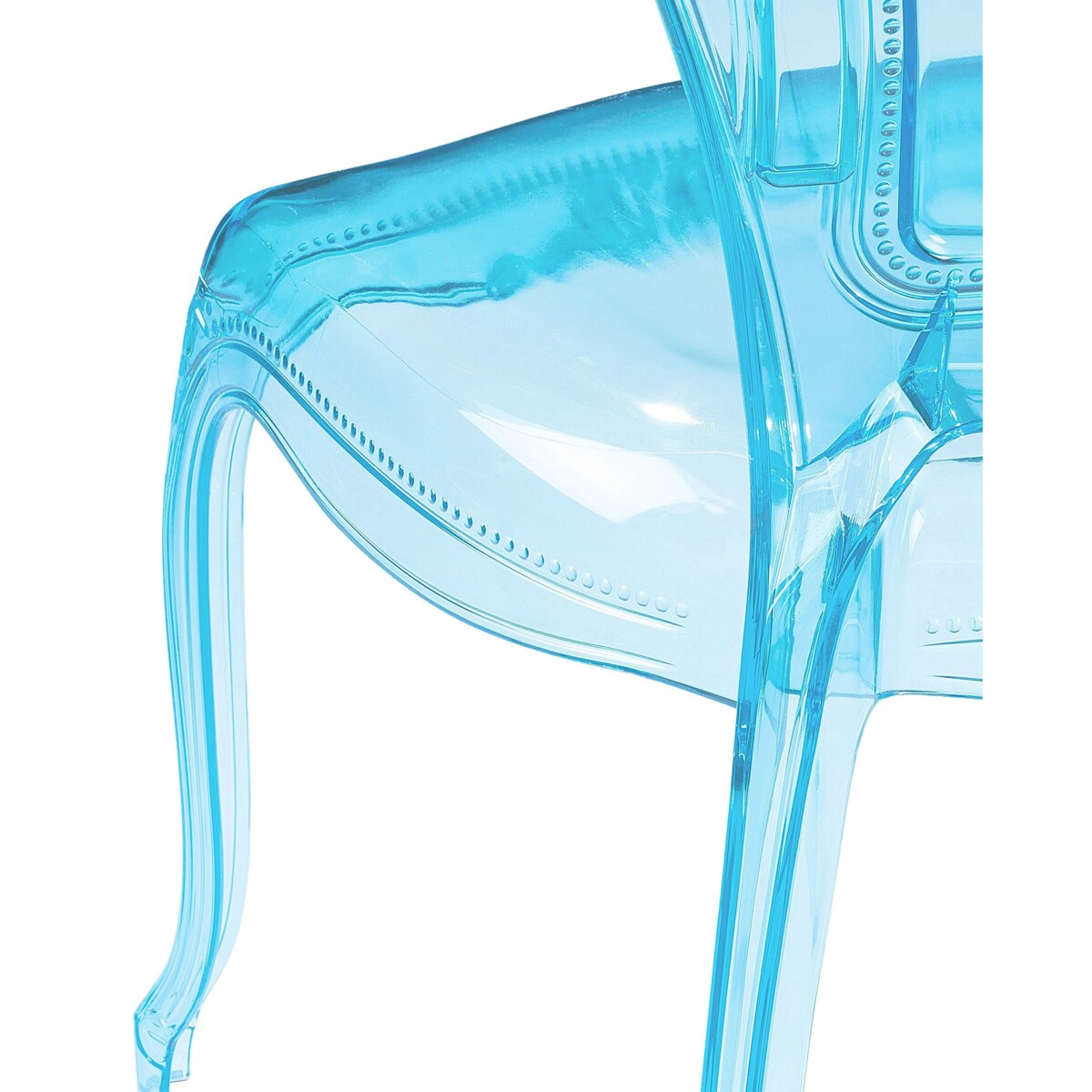 Zestaw 2 krzeseł do jadalni przezroczysty niebieski VERMONT