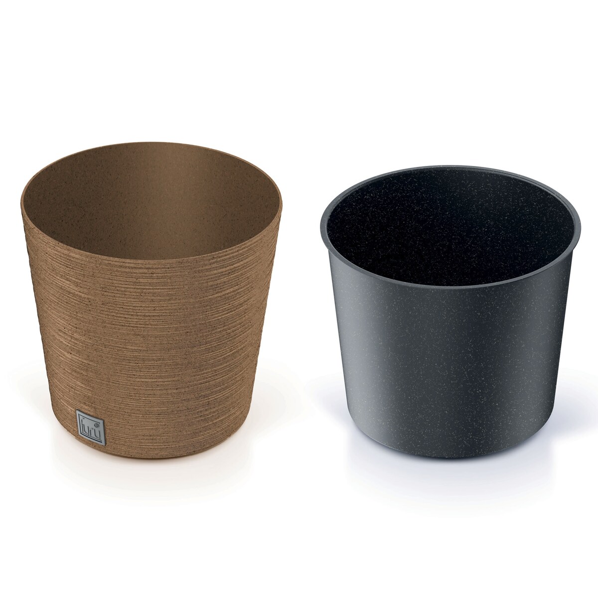 Doniczka Donica Ogrodowa 25 Cm Okrągła Na Taras Do Ogrodu Domu Eco Wood Kawa