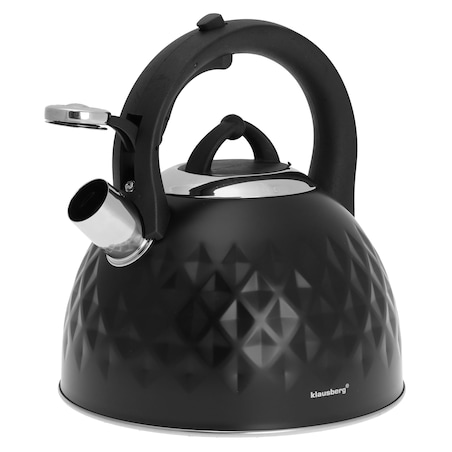Czajnik stalowy z gwizdkiem 3.0L Diamond czarny KLAUSBERG