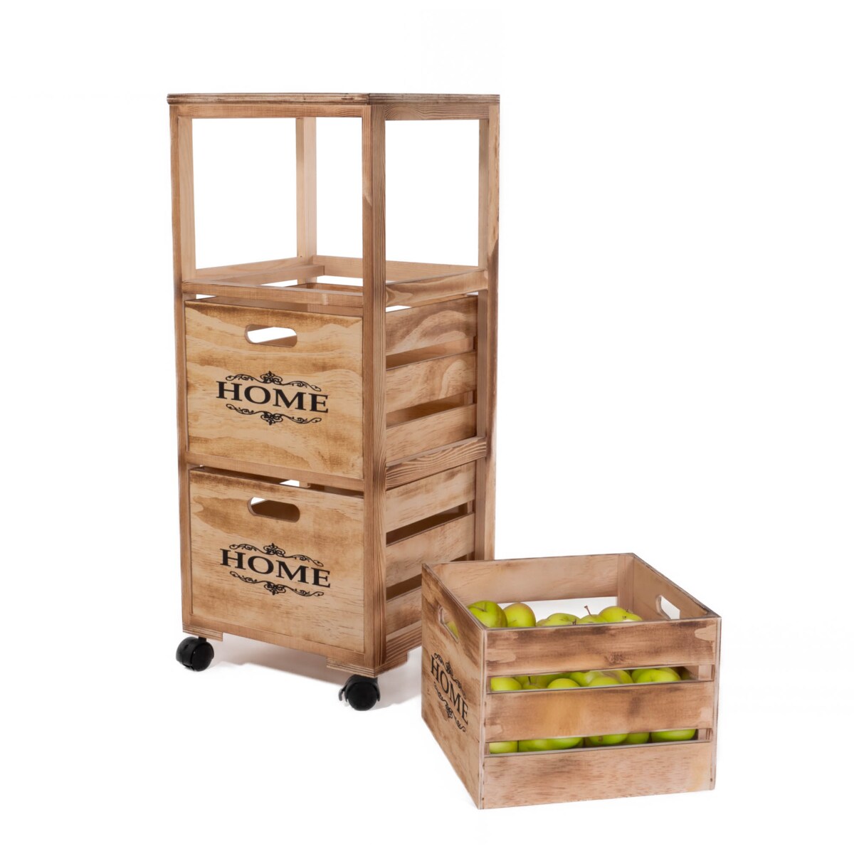 Mobilny regał z szufladami, organizer kuchenny na kółkach