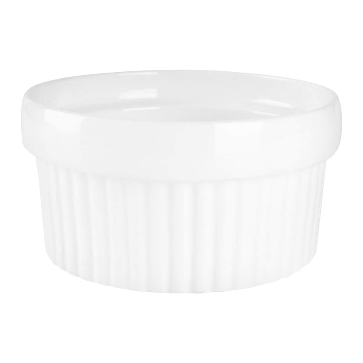 Ceramiczne miseczki, kokilki wielofunkcyjne 185 ml - 2 sztuki, kolor biały