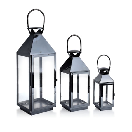 LORENZO BLACK KOMPLET 3 LATARNI