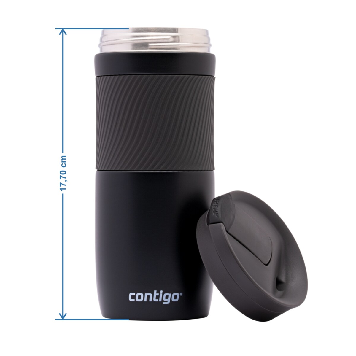 Zestaw kubków termicznych Contigo Byron 470ml - Stainless Steel + Matte Black