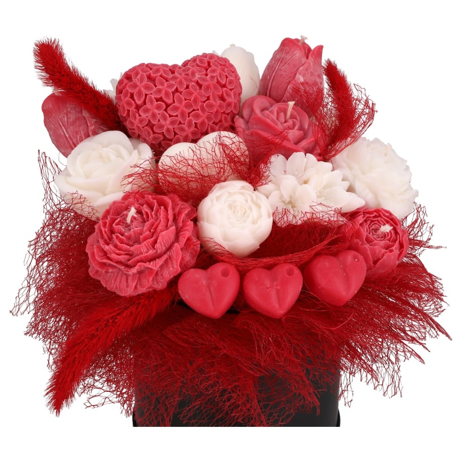 Świeca sojowa ZAPACHOWA bukiet FLOWERBOX handmade prezent CANDELA ENCANTADA