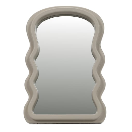 Dekoracyjne lustro w falistej ramie, 18 x 26 cm