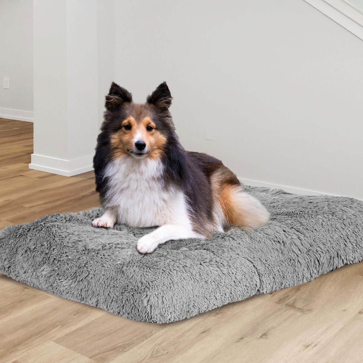 Legowisko Dla Psa Poduszka 100X70 Cm Shaggy Jasnoszare