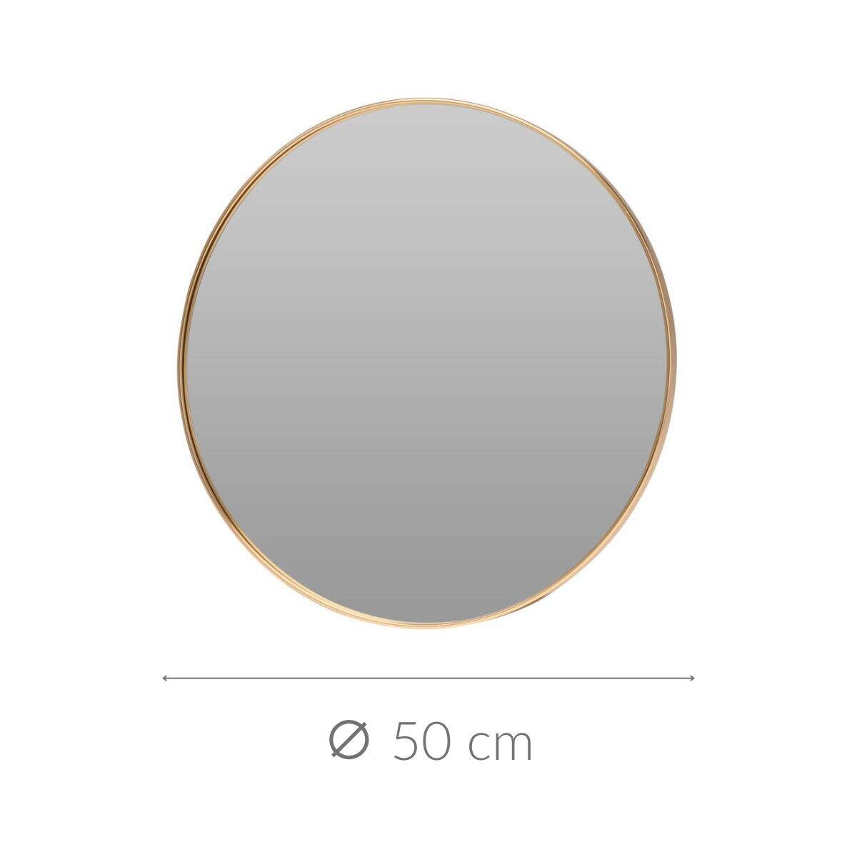 Lustro okrągłe złote, Ø 50 cm