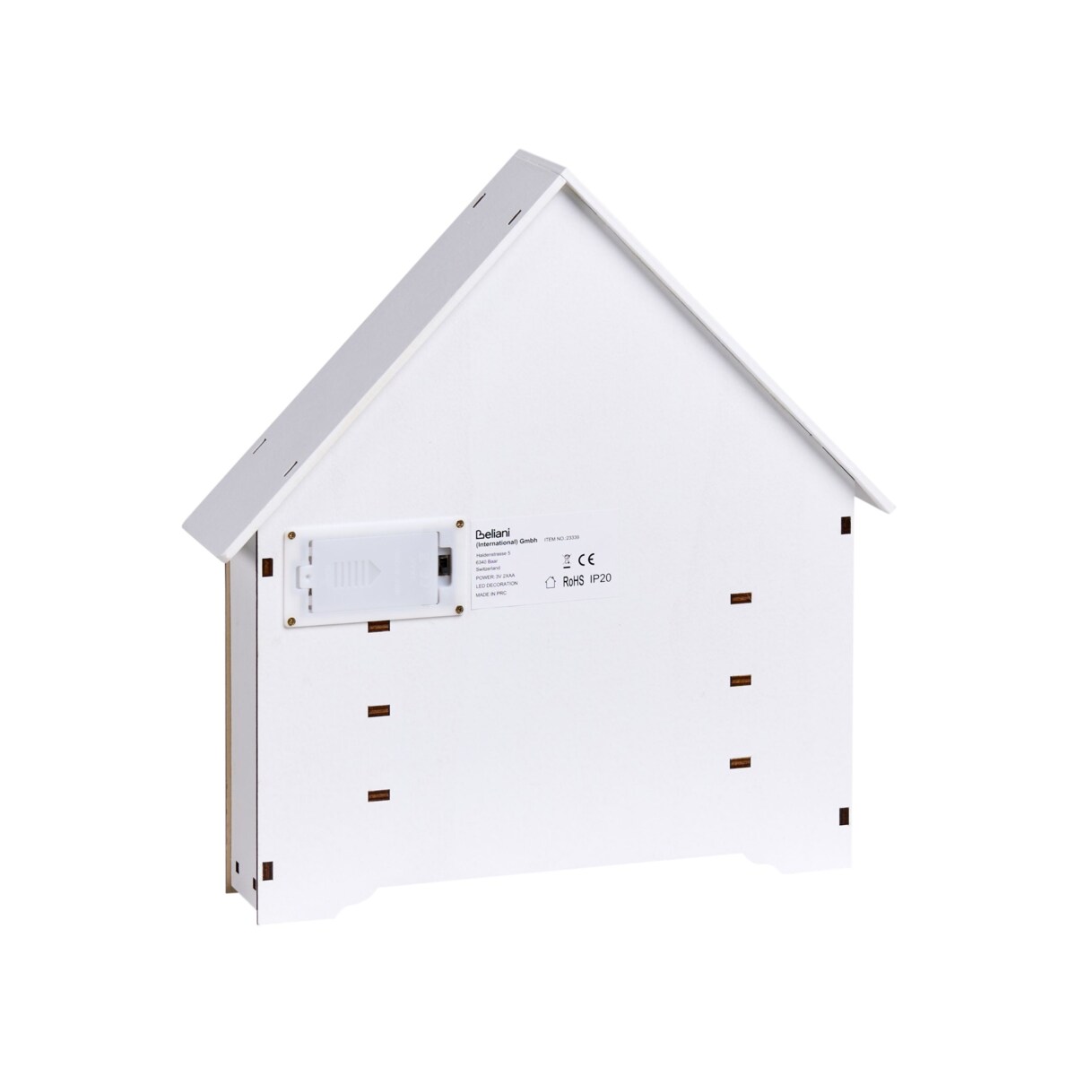 Dekoracja świąteczna LED MJOSA Kalendarz adwentowy 33 cm Biały