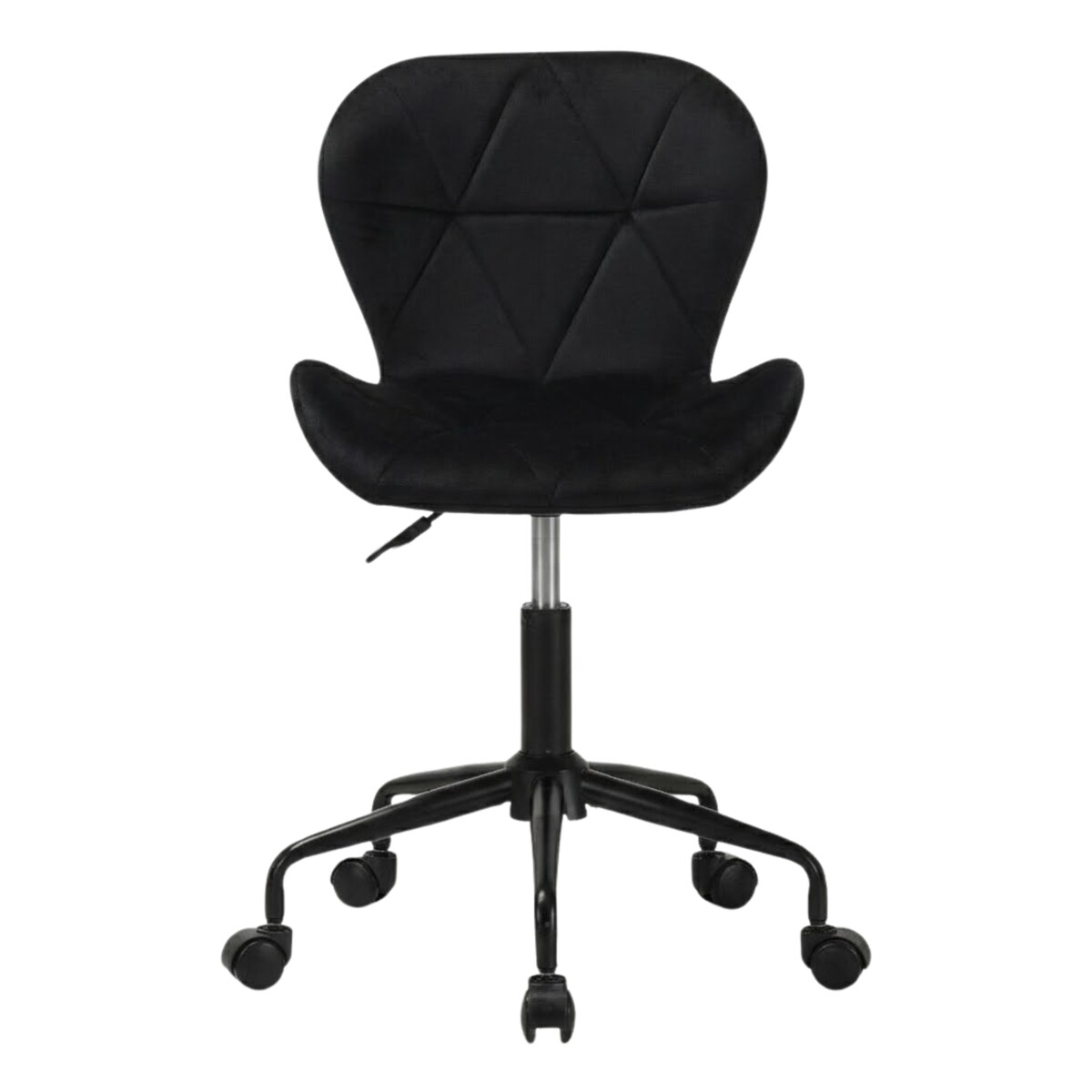 Fotel biurowy krzesło obrotowe do biurka ucznia gabinetu regulowane czarne welurowe