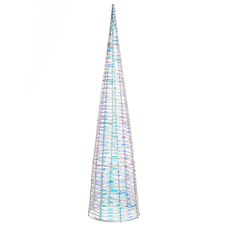 Zestaw 3 dekoracji świątecznych LED SONDER 40/60/80 cm Choinka Biały