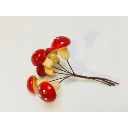 GRZYBKI DO DEKORACJI 6x na piku do wianka stroika święta wigilia stroik