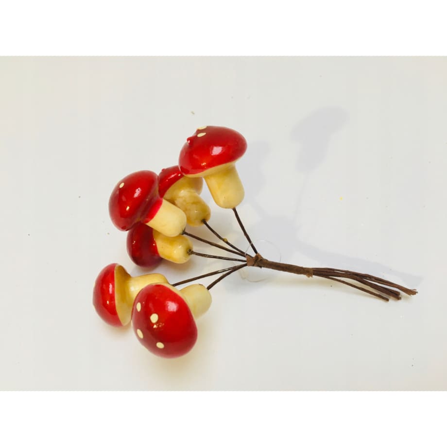 GRZYBKI DO DEKORACJI 6x na piku do wianka stroika święta wigilia stroik