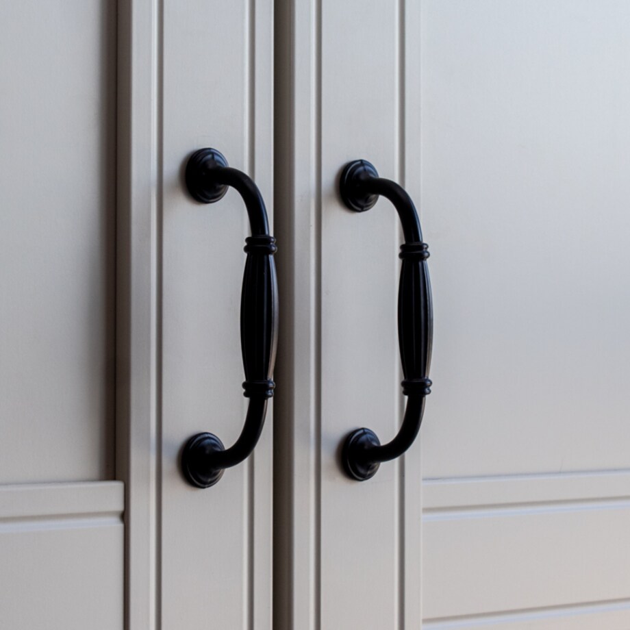 10x uchwyt meblowy czarny uchwyt do mebli szafek szuflad klasyczny