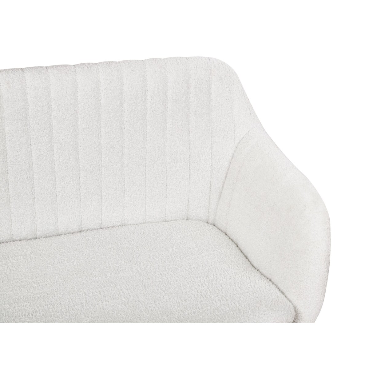 Ławka tapicerowana 2-osobowa boucle złamana biel TABY