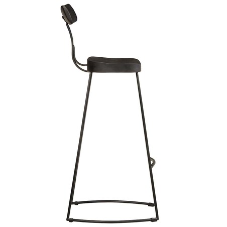 vidaXL Hokery barowe 2 szt. Czarny 49x43x103 cm Drewno lite Mango