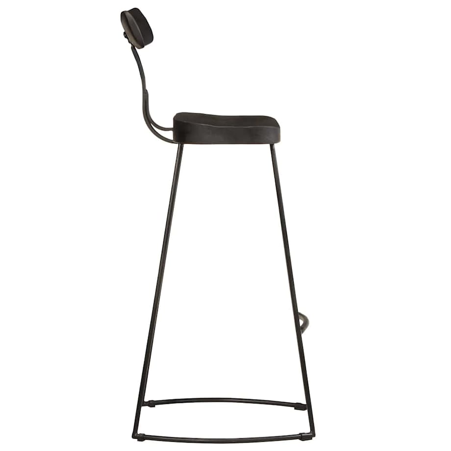 vidaXL Hokery barowe 2 szt. Czarny 49x43x103 cm Drewno lite Mango