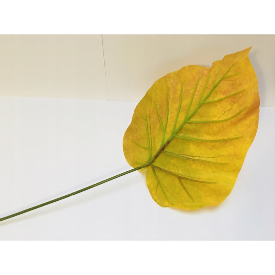DUŻY LIŚĆ gumowany JESIENNY do stroika wiązanki bukiet łodyga dodatek pik