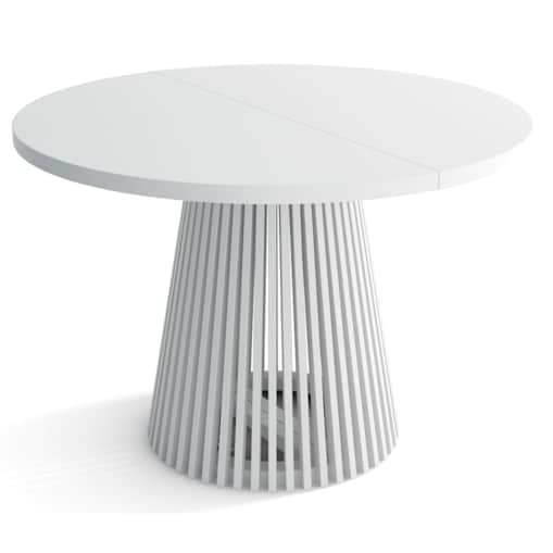 Stół DUSTO rozkładany z lamelami 100/200 Biały