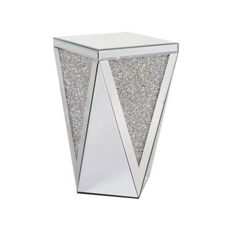 Stolik pomocniczy lustrzany srebrny LUXEY