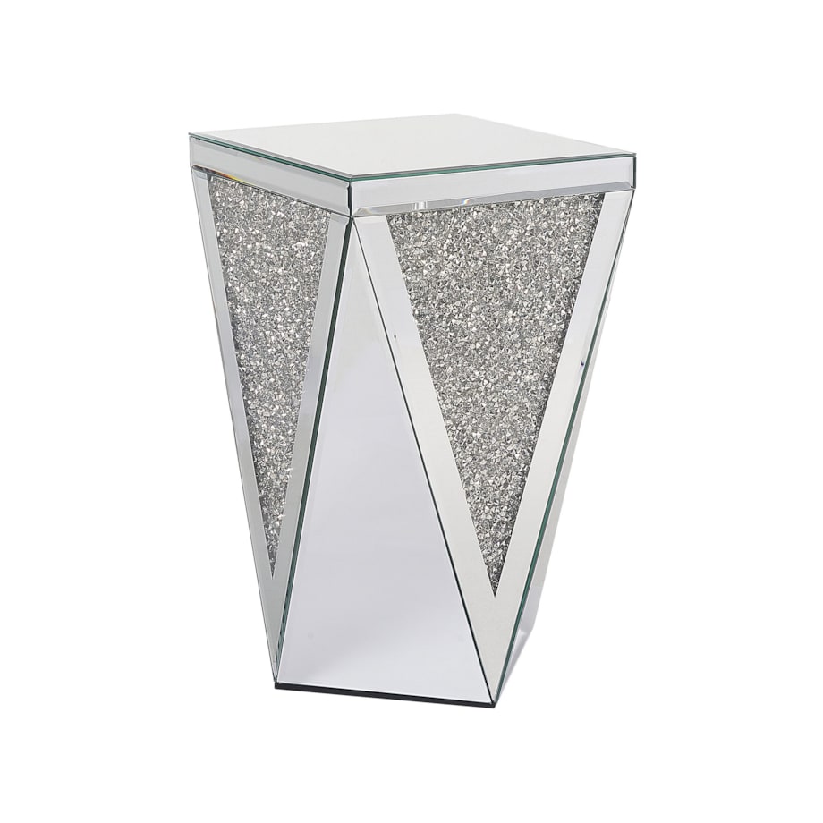 Stolik pomocniczy lustrzany srebrny LUXEY