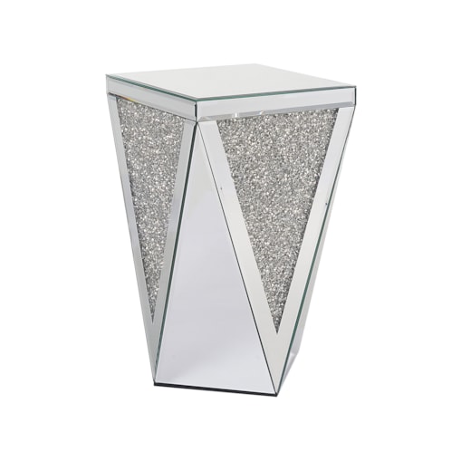 Stolik pomocniczy lustrzany srebrny LUXEY