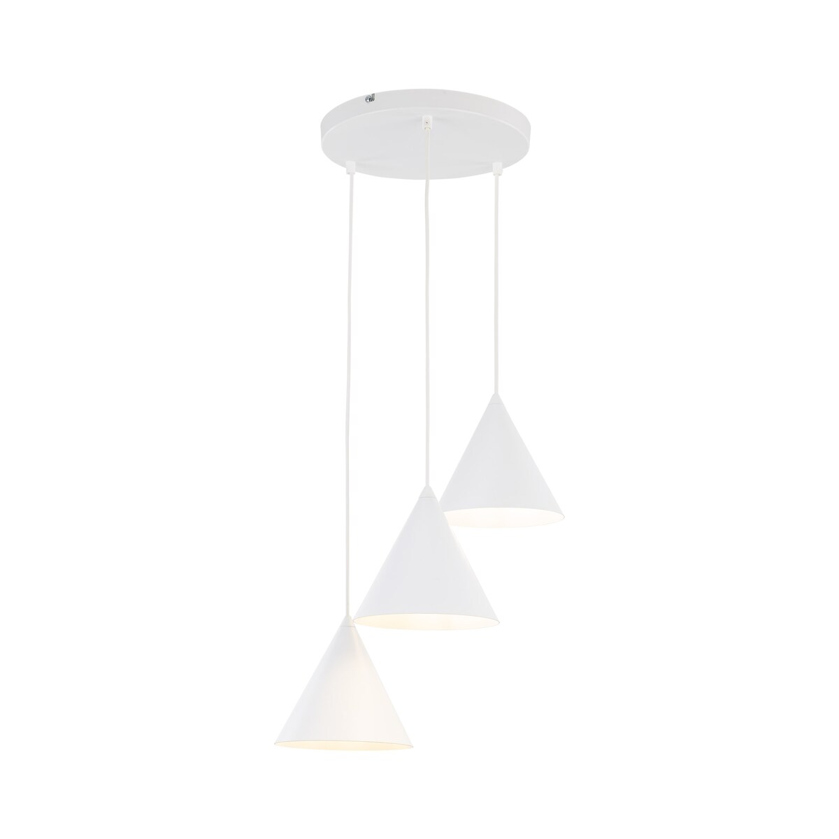 Lampa wisząca TK Lighting CONO WHITE 10012 biała 3xE27 regulowana wysokość 140 cm metalowa