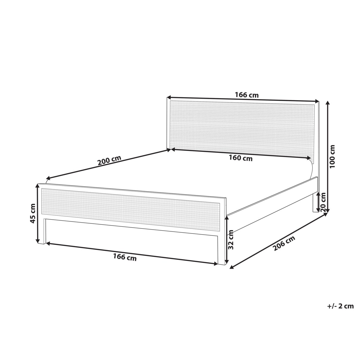 Łóżko Drewno sosnowe SALERNAS 160 x 200 cm Jasnobrązowy