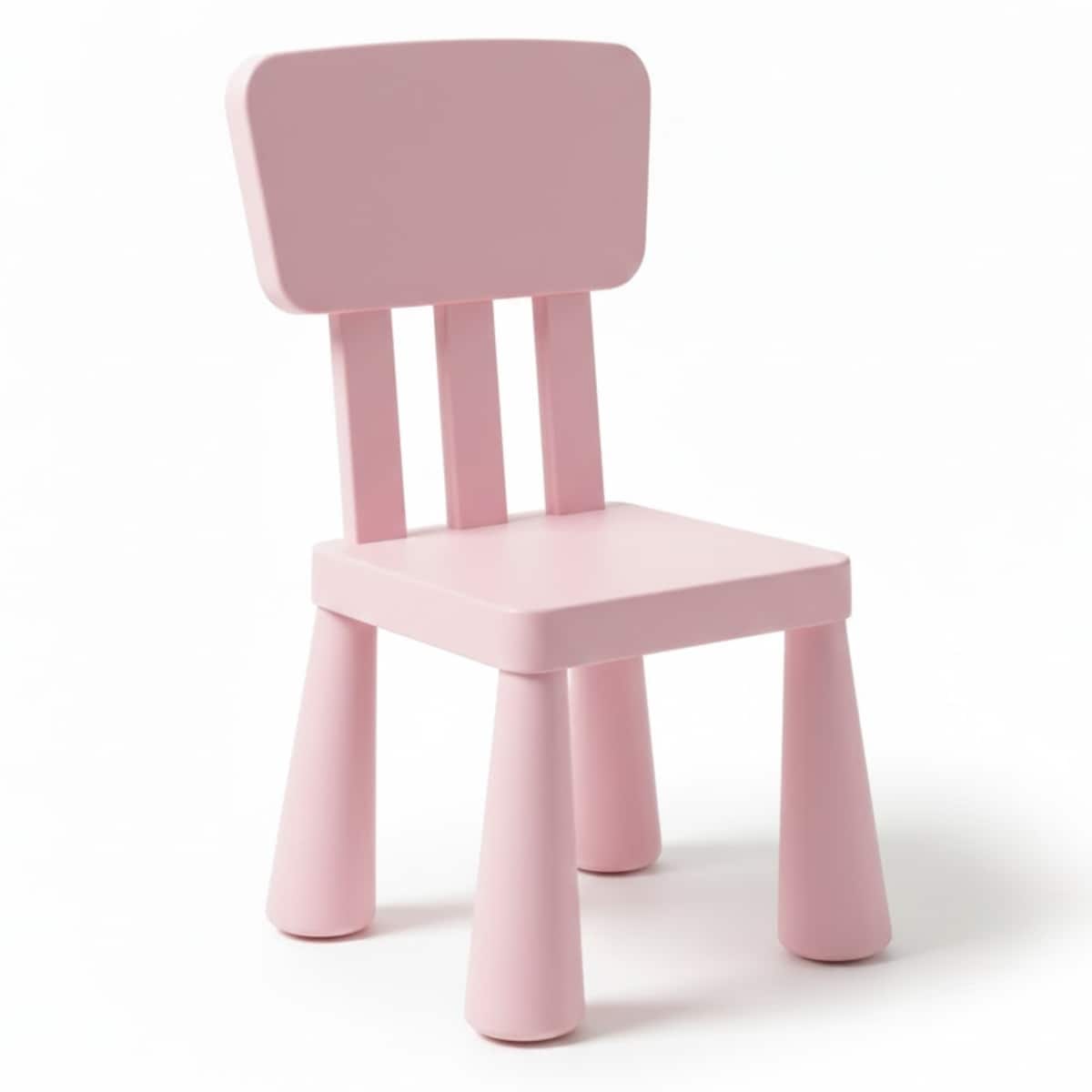 Krzesełko dla dzieci plastikowe z oparciem wygodne do pokoju różowe
