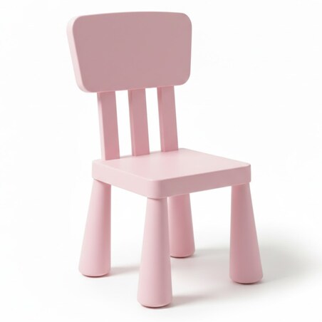 Krzesełko dla dzieci plastikowe z oparciem wygodne do pokoju różowe