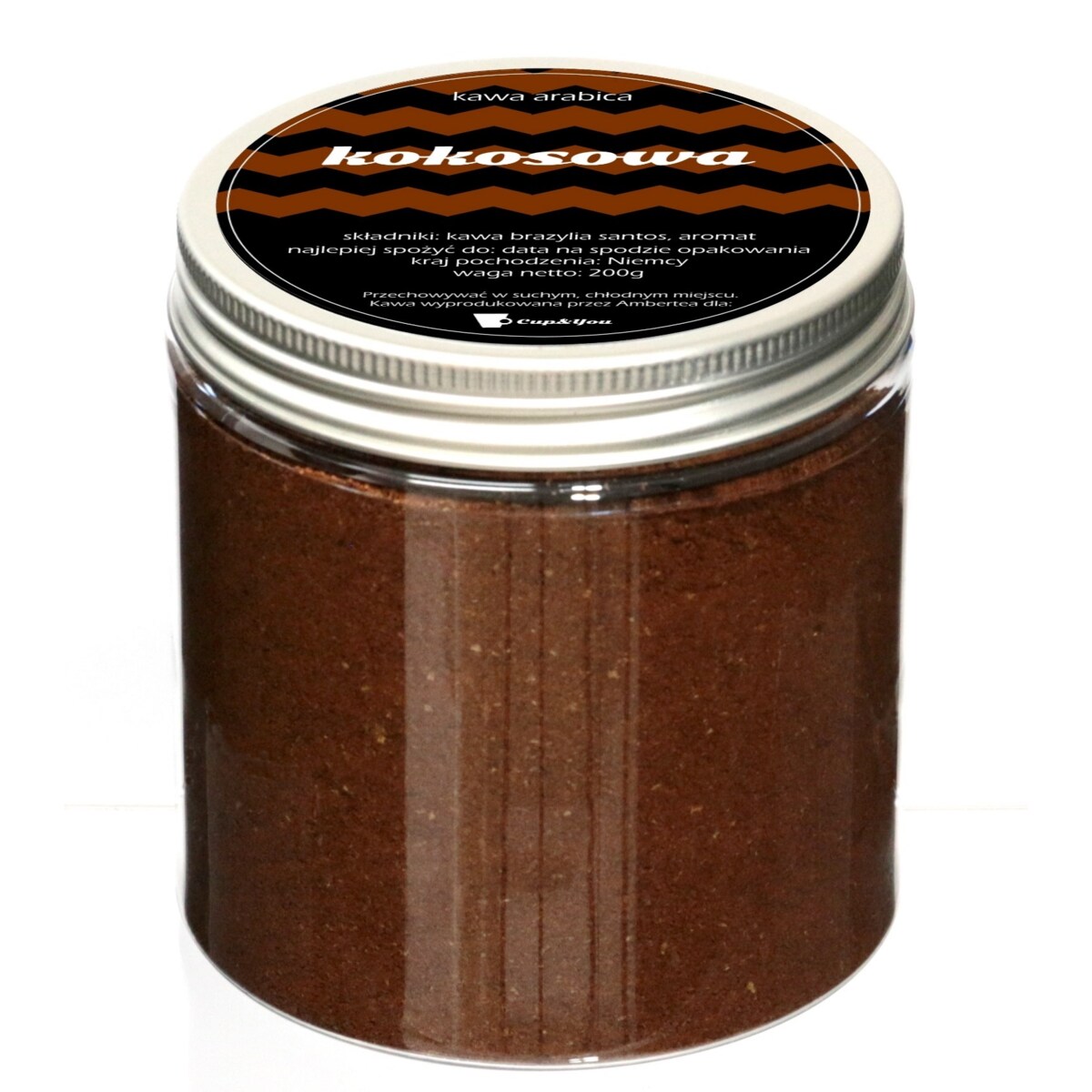 Kawa aromatyzowana o smaku KOKOSOWYM mielona deserowa ARABICA Cup&You 200g na prezent upominek dla kobiety mężczyzny faceta mamy taty żony męża