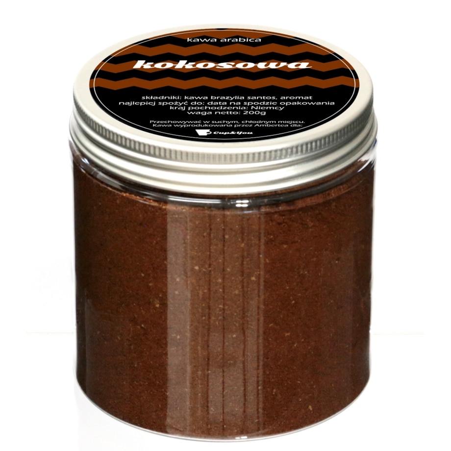 Kawa aromatyzowana o smaku KOKOSOWYM mielona deserowa ARABICA Cup&You 200g na prezent upominek dla kobiety mężczyzny faceta mamy taty żony męża