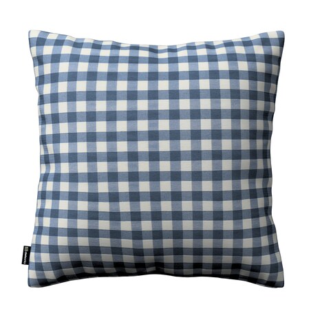 Poszewka Kinga na poduszkę 43x43 granatowo-biała kratka (1,5x1,5cm)