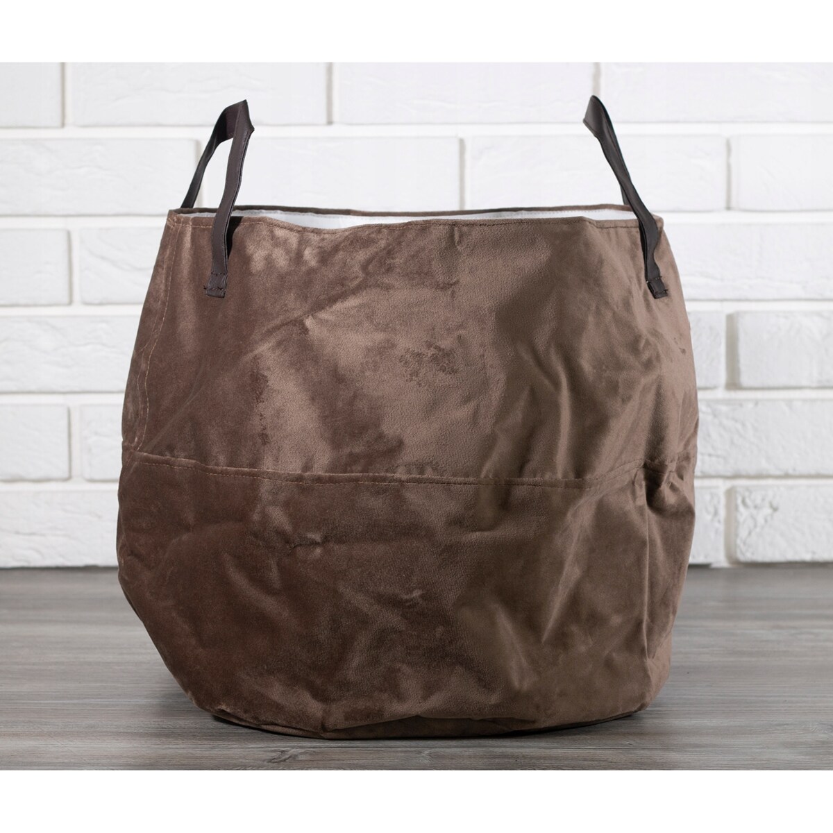 TORBA plażowa, na zakupy AKSAMITNA szara