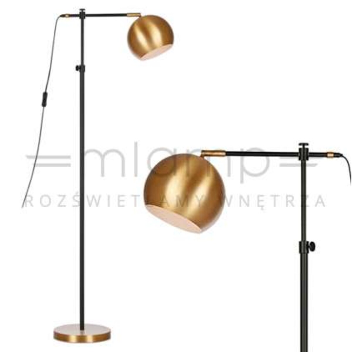 Stojąca LAMPA podłogowa CHESTER 107231 Markslojd metalowa OPRAWA kula ball brąz