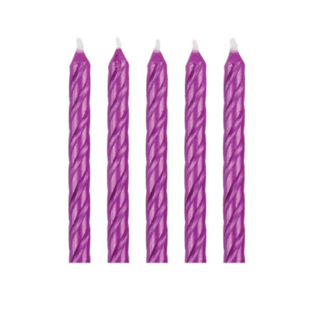 PME Świeczki różowe Happy Birthday (16 sztuk) różowy