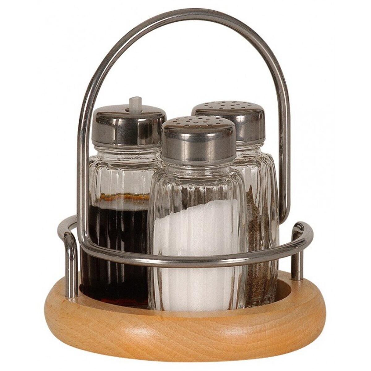 Zestaw do podawania przypraw, 3 szklane pojemniczki