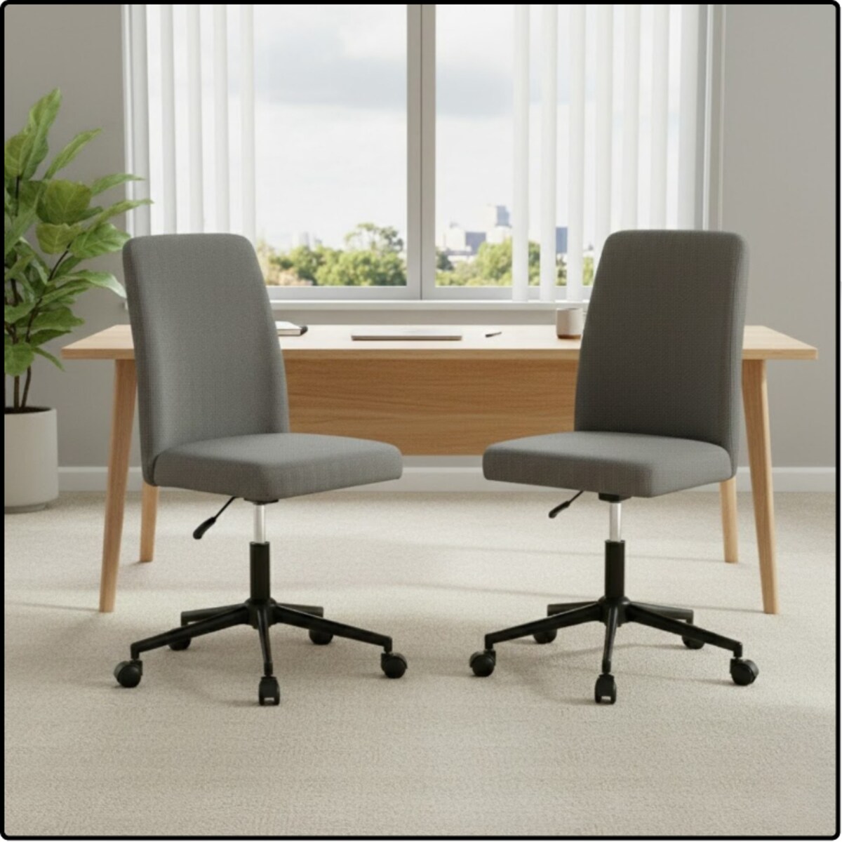 Fotel biurowy obrotowy krzesło biurowe wygodny do biurka regulowany szary welurowy