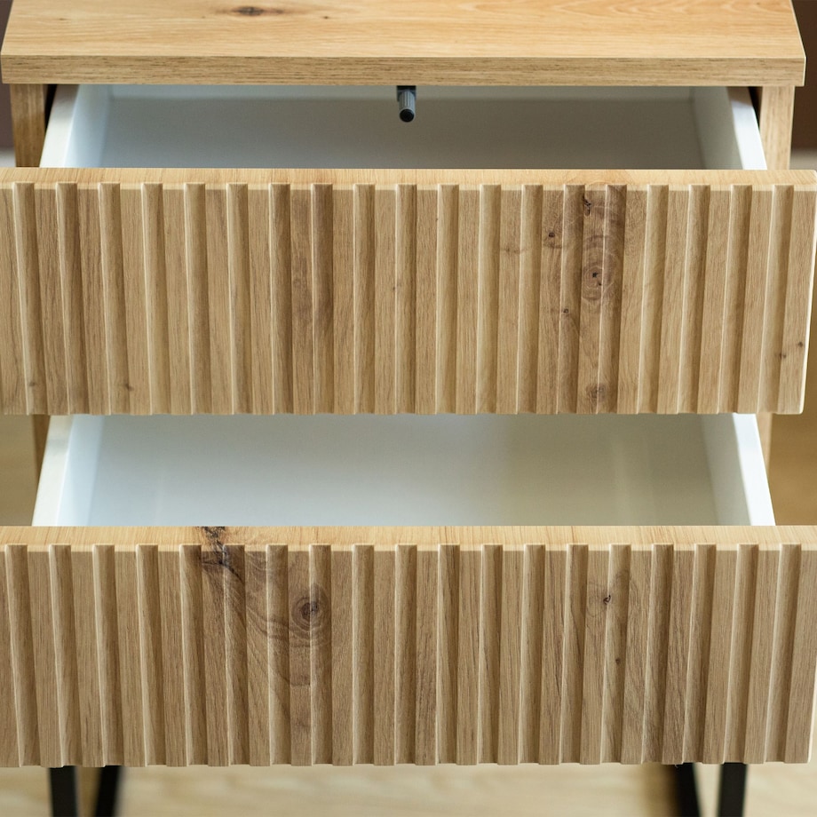 Konsimo RECTUS Zestaw stolików nocnych 2szt.w kolorze dębu artisan