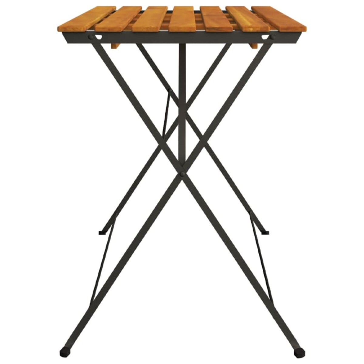 vidaXL Składany stolik bistro, 100x54x71 cm, drewno akacjowe i stal